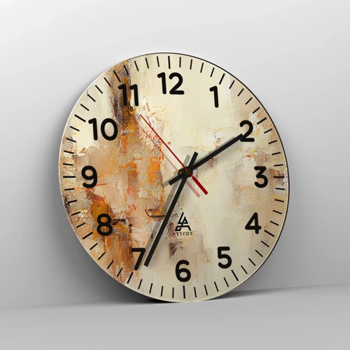 Horloge murale - Pendule murale - Âme de l'ambre - 30x30 cm