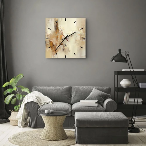 Horloge murale - Pendule murale - Âme de l'ambre - 40x40 cm