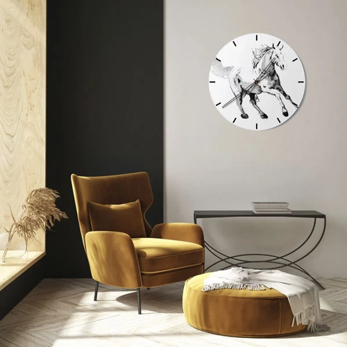 Horloge murale - Pendule murale - Âme indomptée - 30x30 cm