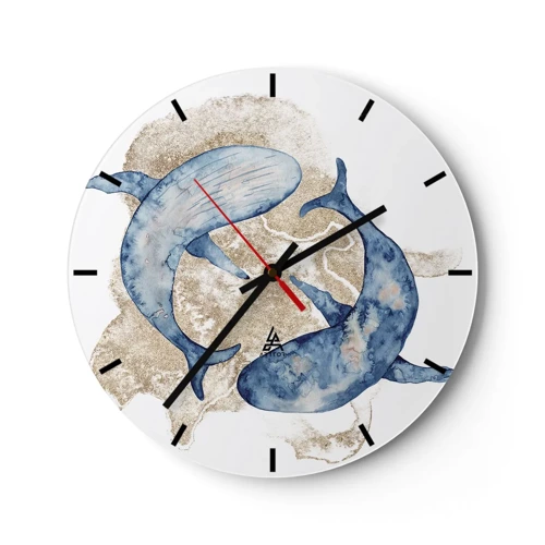 Horloge murale - Pendule murale - Amis ou amoureux? - 30x30 cm