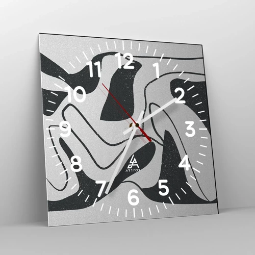 Horloge murale - Pendule murale - Amusement de labyrinthe abstrait - 30x30 cm