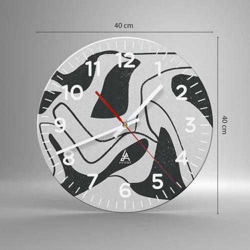 Horloge murale - Pendule murale - Amusement de labyrinthe abstrait - 40x40 cm