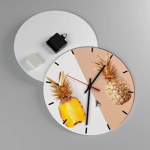 Horloge murale - Pendule murale - Ananas pour nous - 30x30 cm