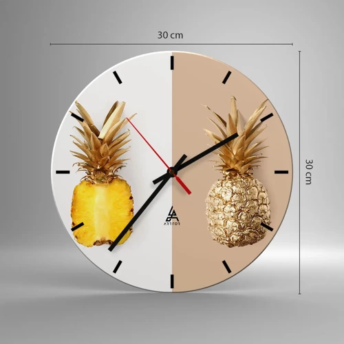 Horloge murale - Pendule murale - Ananas pour nous - 30x30 cm