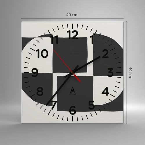 Horloge murale - Pendule murale - Antithèse - Synthèse - 40x40 cm