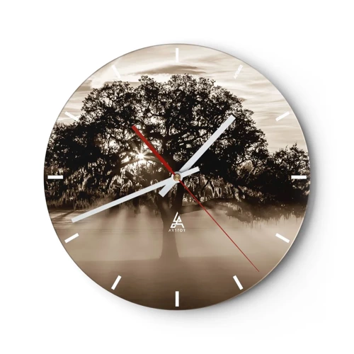 Horloge murale - Pendule murale - Arbre de bonnes nouvelles - 30x30 cm