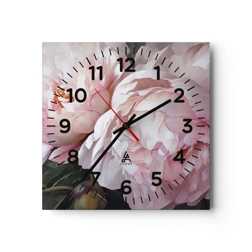 Horloge murale - Pendule murale - Arrêté en pleine floraison - 40x40 cm