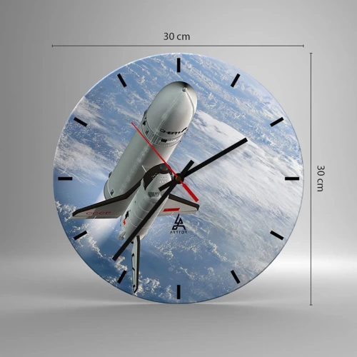 Horloge murale - Pendule murale - Ascension cosmique - 30x30 cm