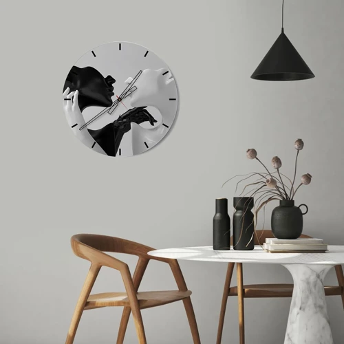 Horloge murale - Pendule murale - Attraction - désir - 30x30 cm