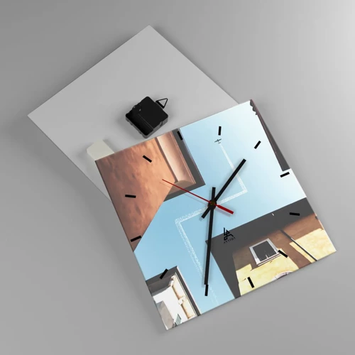 Horloge murale - Pendule murale - Au-dessus du labyrinthe de la ville - 30x30 cm