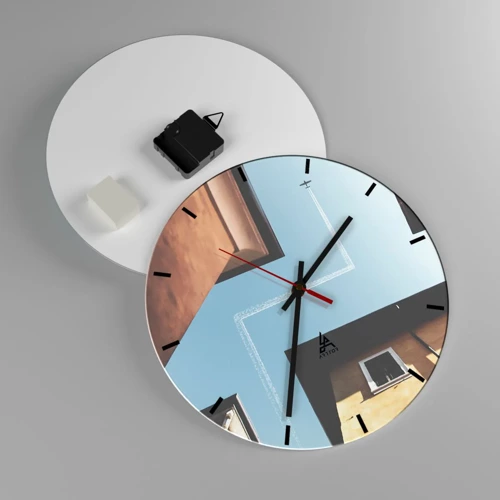 Horloge murale - Pendule murale - Au-dessus du labyrinthe de la ville - 30x30 cm