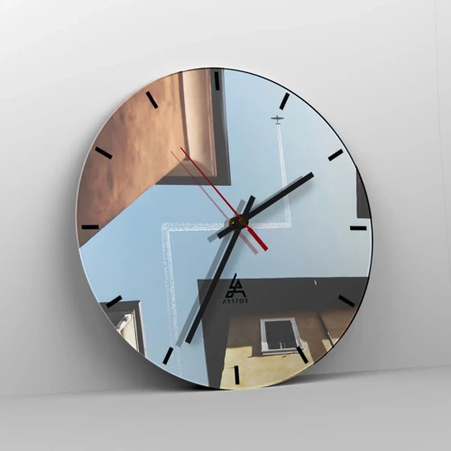 Horloge murale - Pendule murale - Au-dessus du labyrinthe de la ville - 30x30 cm