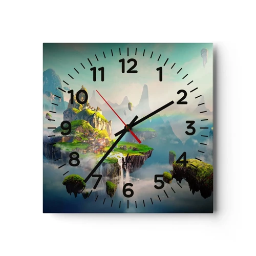 Horloge murale - Pendule murale - Au milieu des cieux - îles du bonheur - 30x30 cm