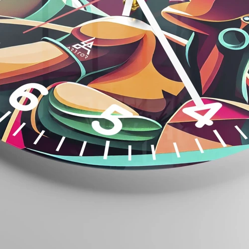 Horloge murale - Pendule murale - Au rythme du coeur - 40x40 cm
