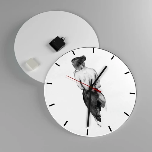Horloge murale - Pendule murale - Auprès d'elle, le monde disparaît - 40x40 cm