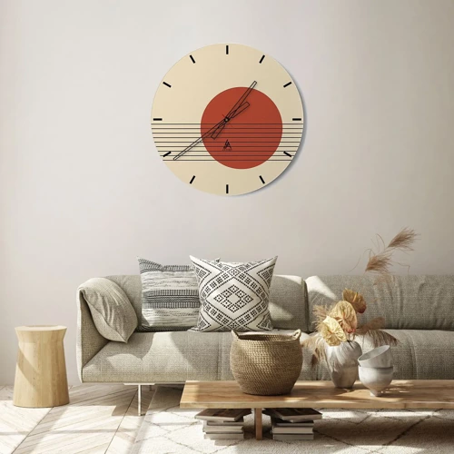 Horloge murale - Pendule murale - Aux alentours et plus loin - 30x30 cm