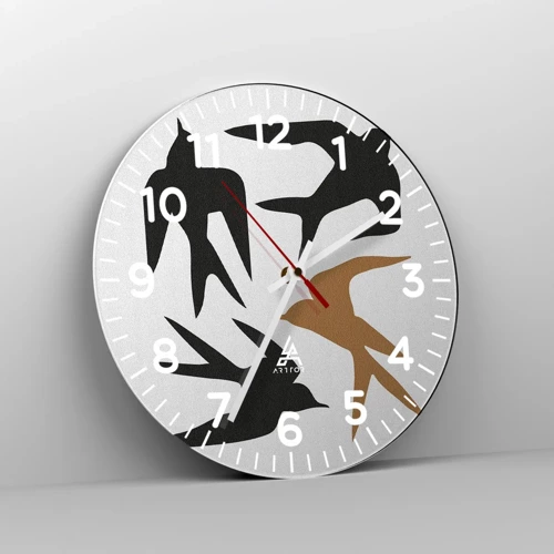 Horloge murale - Pendule murale - Avaler du plaisir - 30x30 cm