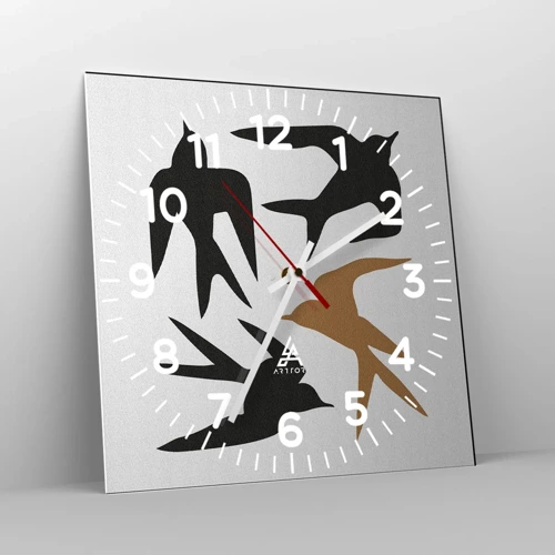 Horloge murale - Pendule murale - Avaler du plaisir - 40x40 cm
