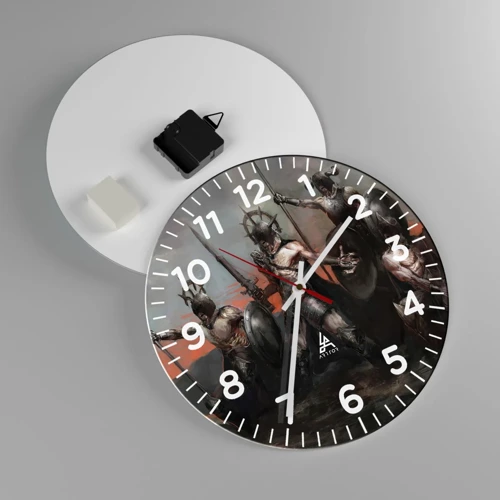 Horloge murale - Pendule murale - Avec ou sur un bouclier - 30x30 cm