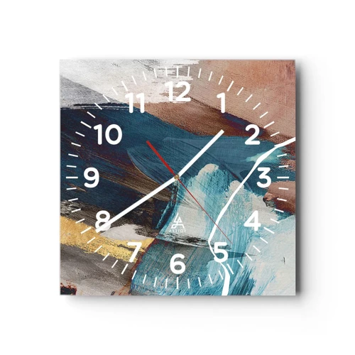 Horloge murale - Pendule murale - Avec panache et énergie - 40x40 cm