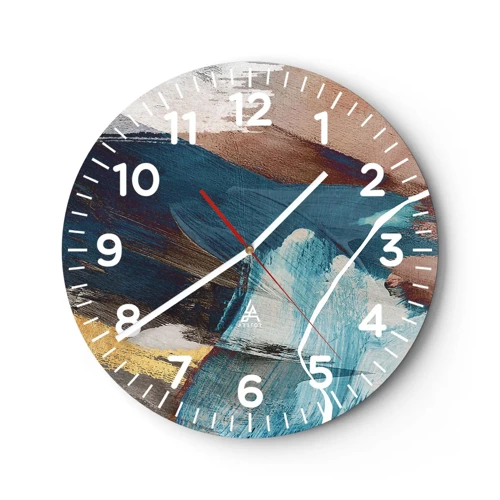 Horloge murale - Pendule murale - Avec panache et énergie - 40x40 cm