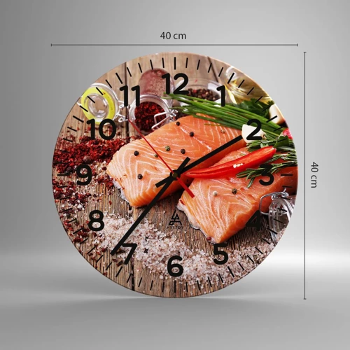 Horloge murale - Pendule murale - Aventure norvégienne dans la cuisine - 40x40 cm