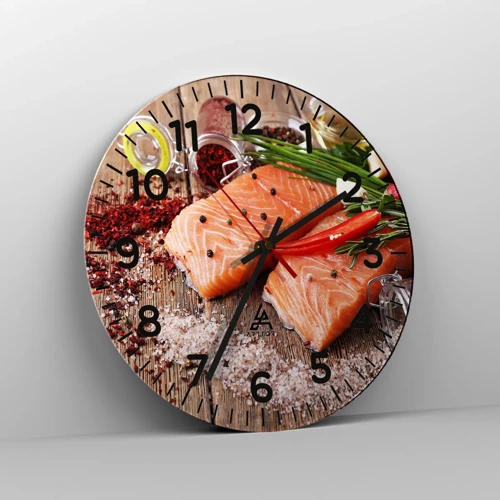 Horloge murale - Pendule murale - Aventure norvégienne dans la cuisine - 40x40 cm
