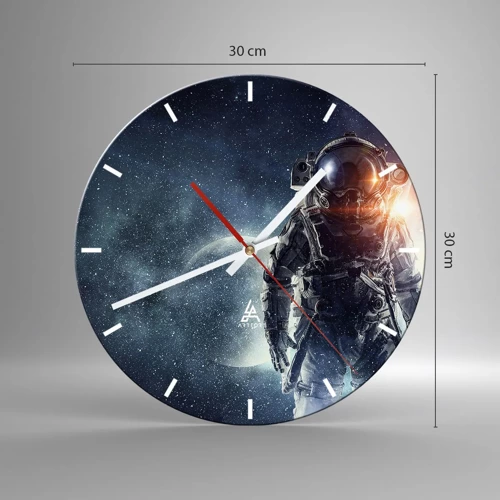 Horloge murale - Pendule murale - Aventure spatiale - 30x30 cm