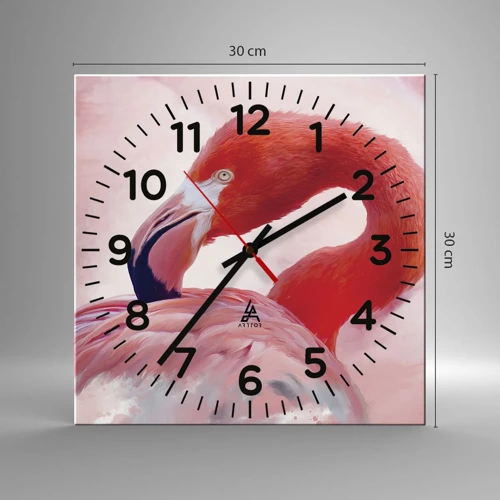 Horloge murale - Pendule murale - Beauté des oiseaux - 30x30 cm