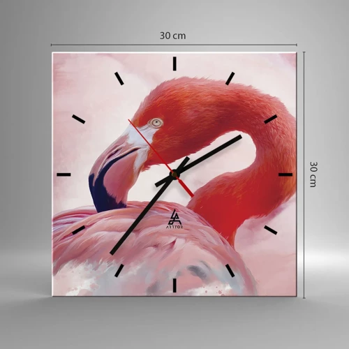 Horloge murale - Pendule murale - Beauté des oiseaux - 30x30 cm