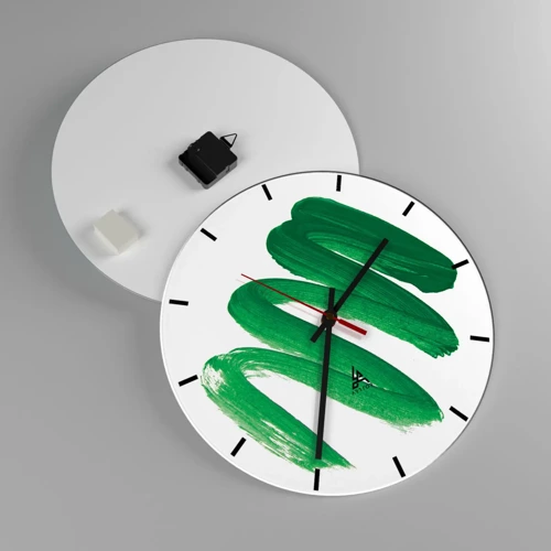 Horloge murale - Pendule murale - Blague verte - 40x40 cm