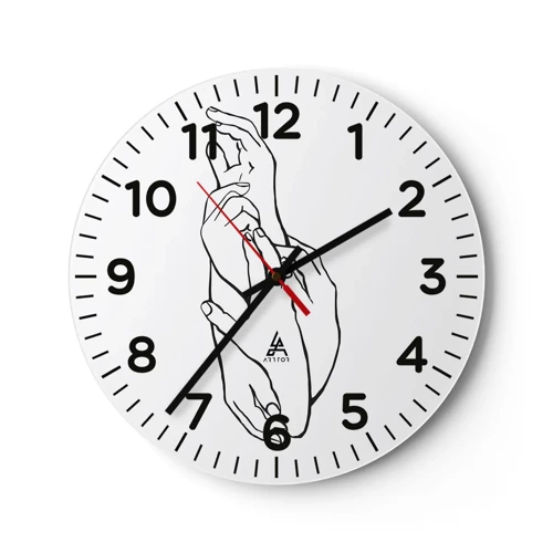 Horloge murale - Pendule murale - Bon contact - 30x30 cm