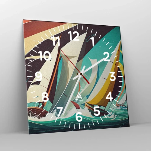 Horloge murale - Pendule murale - Bonne chance avec les éléments - 40x40 cm