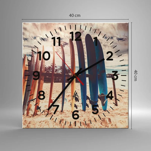 Horloge murale - Pendule murale - Bonne nuit, à demain - 40x40 cm