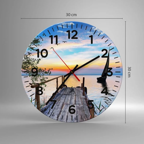 Horloge murale - Pendule murale - Bonsoir! - 30x30 cm