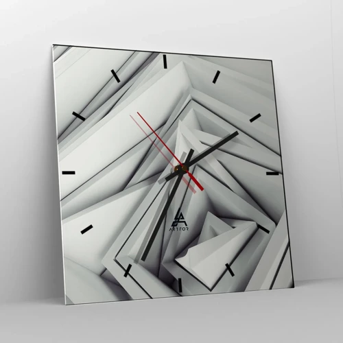 Horloge murale - Pendule murale - Bourgeon d’angles vifs - 30x30 cm