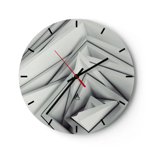 Horloge murale - Pendule murale - Bourgeon d’angles vifs - 30x30 cm