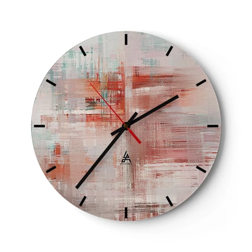 Horloge murale - Pendule murale - Brumeux. Mais rose - 30x30 cm