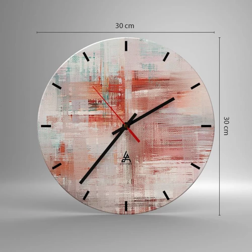 Horloge murale - Pendule murale - Brumeux. Mais rose - 30x30 cm