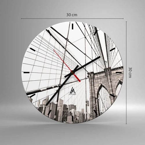 Horloge murale - Pendule murale - Cathédrale New Yorkaise - 30x30 cm