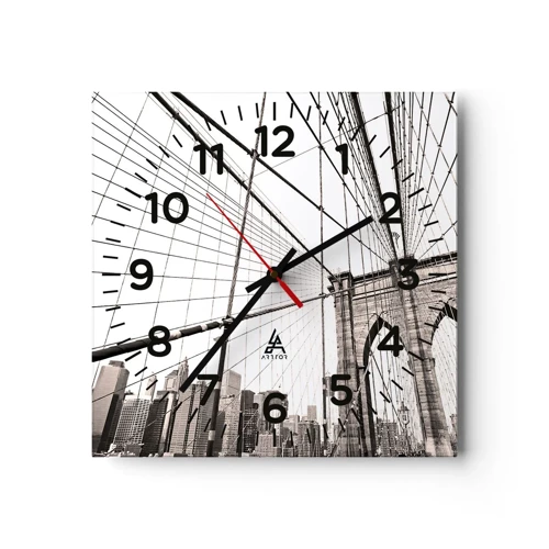 Horloge murale - Pendule murale - Cathédrale New Yorkaise - 30x30 cm