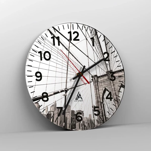 Horloge murale - Pendule murale - Cathédrale New Yorkaise - 30x30 cm