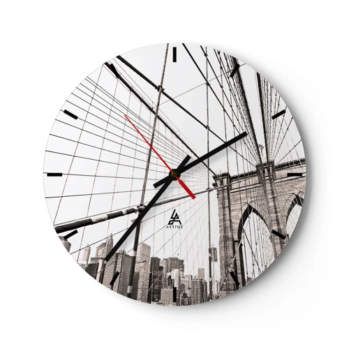 Horloge murale - Pendule murale - Cathédrale New Yorkaise - 40x40 cm
