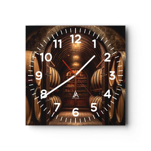 Horloge murale - Pendule murale - Cave climatisée - 30x30 cm