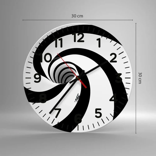 Horloge murale - Pendule murale - Céder au vortex ? - 30x30 cm