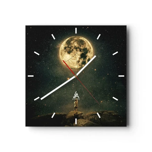 Horloge murale - Pendule murale - Celui qui a volé la lune - 30x30 cm