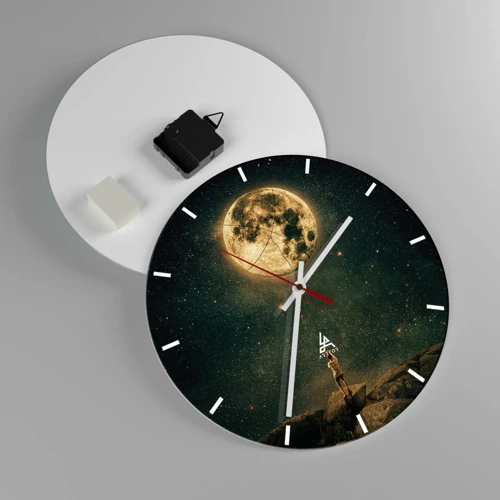 Horloge murale - Pendule murale - Celui qui a volé la lune - 30x30 cm