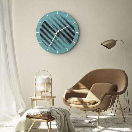 Horloge murale - Pendule murale - Cercle – une variation géométrique - 40x40 cm