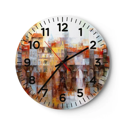 Horloge murale - Pendule murale - C'est aussi beau sous le pont - 30x30 cm
