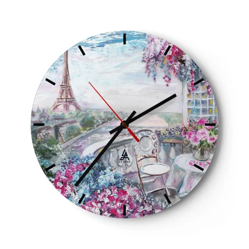 Horloge murale - Pendule murale - C'est le plus beau ici en mai - 40x40 cm